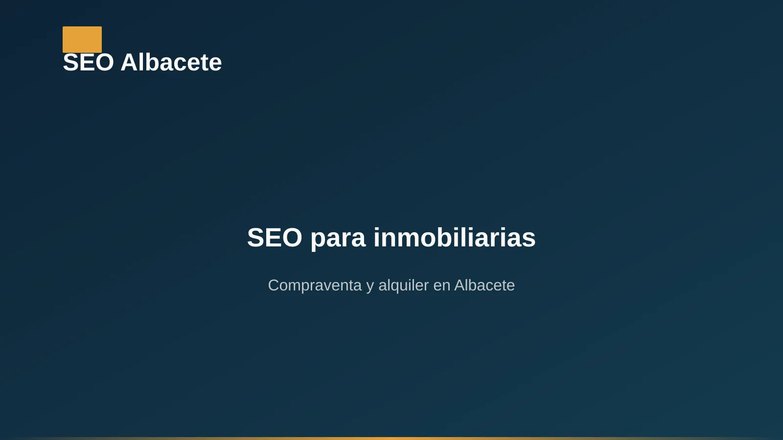 SEO para inmobiliarias en Albacete: edificio residencial con cartel de venta